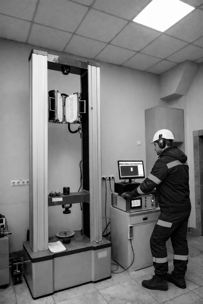 Испытания прочности при растяжении при температуре до +450 °C